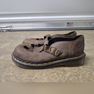 Dr. Martens Brown Leather Mary Jane Shoes